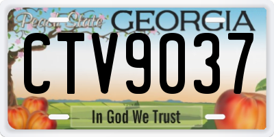 GA license plate CTV9037