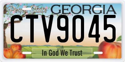 GA license plate CTV9045