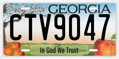 GA license plate CTV9047