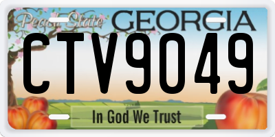GA license plate CTV9049