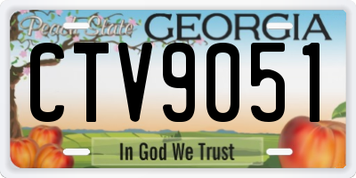 GA license plate CTV9051