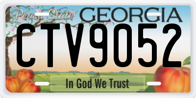 GA license plate CTV9052