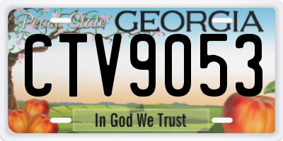 GA license plate CTV9053