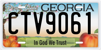 GA license plate CTV9061