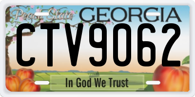 GA license plate CTV9062