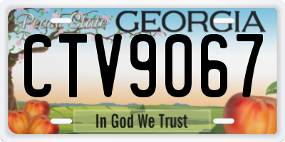 GA license plate CTV9067