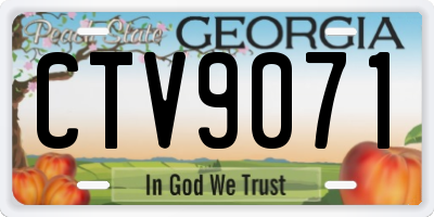 GA license plate CTV9071