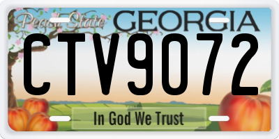 GA license plate CTV9072