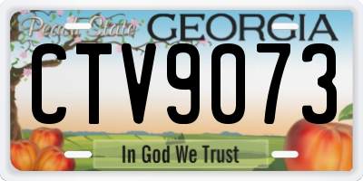 GA license plate CTV9073
