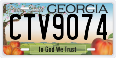 GA license plate CTV9074