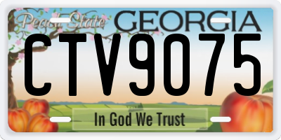 GA license plate CTV9075