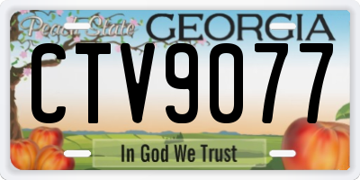GA license plate CTV9077