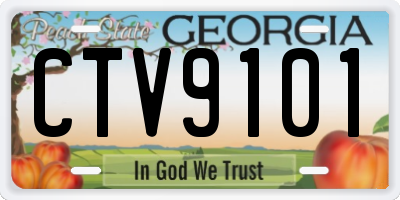 GA license plate CTV9101