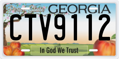 GA license plate CTV9112