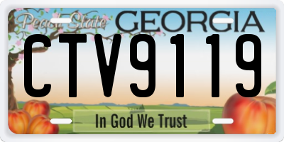 GA license plate CTV9119