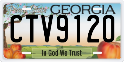 GA license plate CTV9120