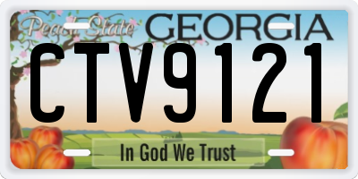 GA license plate CTV9121