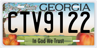GA license plate CTV9122