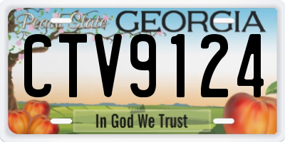 GA license plate CTV9124