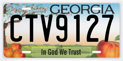 GA license plate CTV9127