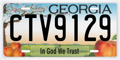 GA license plate CTV9129