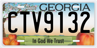 GA license plate CTV9132