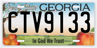 GA license plate CTV9133