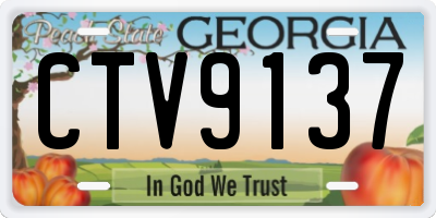 GA license plate CTV9137