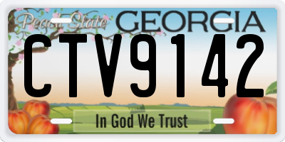 GA license plate CTV9142