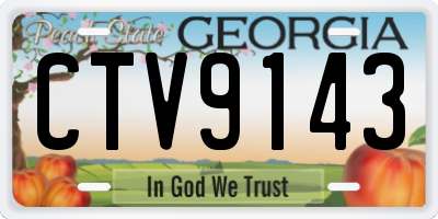 GA license plate CTV9143