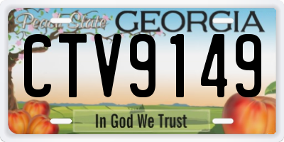 GA license plate CTV9149