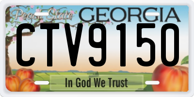 GA license plate CTV9150