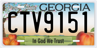 GA license plate CTV9151