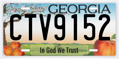 GA license plate CTV9152