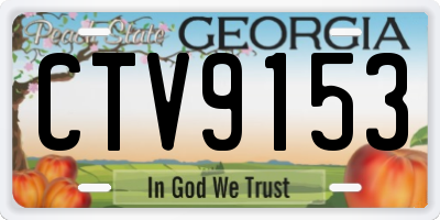 GA license plate CTV9153