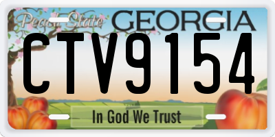 GA license plate CTV9154