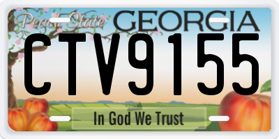 GA license plate CTV9155