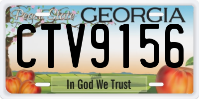 GA license plate CTV9156