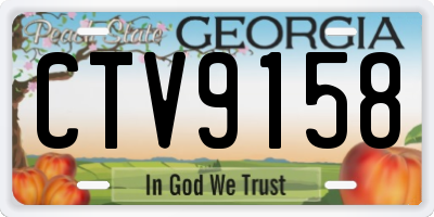 GA license plate CTV9158