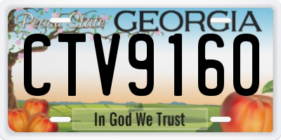 GA license plate CTV9160