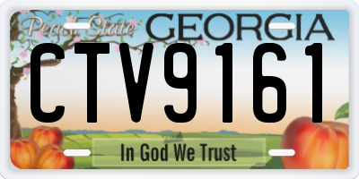 GA license plate CTV9161