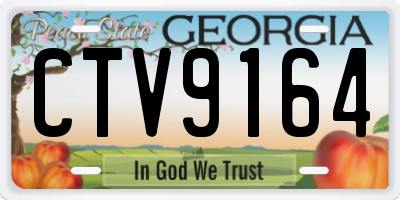 GA license plate CTV9164