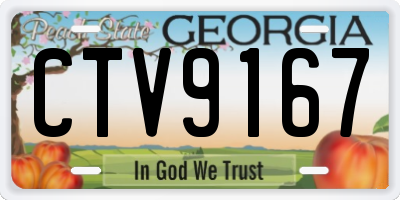 GA license plate CTV9167