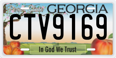 GA license plate CTV9169
