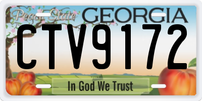 GA license plate CTV9172