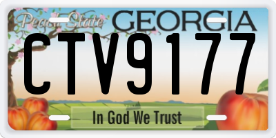 GA license plate CTV9177