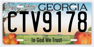 GA license plate CTV9178