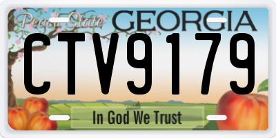 GA license plate CTV9179