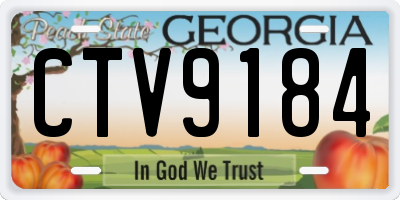 GA license plate CTV9184