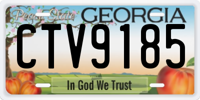 GA license plate CTV9185